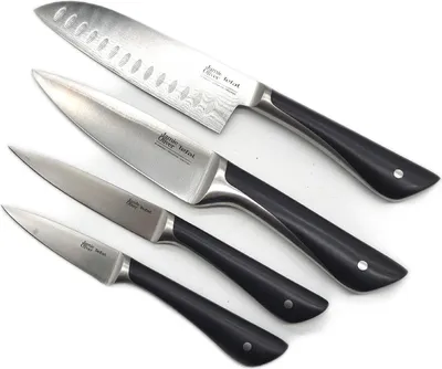 Produktbild von Jamie Oliver by Tefal K267S4 4-teiliges Messerset Kochmesser Santokumesser Boxed