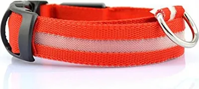 Produktbild von Hundehalsband Leuchthalsband Halsband für Hunde LED USB Aufladbar mit Akku ROT - Größe Gr. L (41 - 52cm)