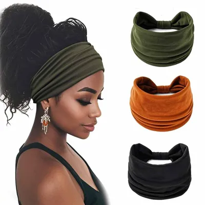 Produktbild von 3 Stück Yoga Haarbänder - Breite, Antislip, Elastisch - Zubehör für Damen und Mädchen - Modell YOE-FADAI-MP232
