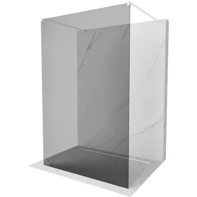 Obrázek produktu pro Mexen Kioto volně stojící sprchová zástěna 120 x 200 cm, Grafitově černá 8 mm, Bílá - 800-120-002-20-40