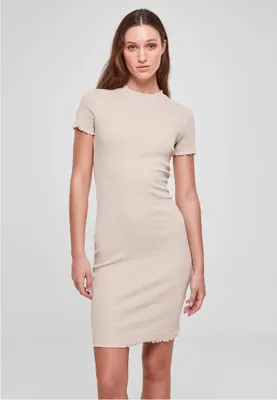 Zdjęcie produktu dla Damska koszulka Urban Classics Ladies Rib Tee Dress w kolorze softseagrass – rozmiar L