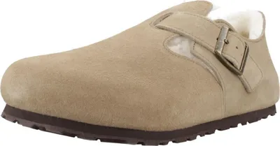Obrázek produktu pro Sandály Birkenstock London Shearling Narrow Fit, barva taupe, dámské