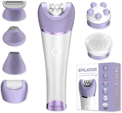 Productafbeelding van Waterdichte epileerapparaat-trimmer met 6 opzetstukken en IPX7-bescherming, opladen via USB-C