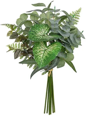 Produktbild von Unyqoos® Kunstpflanzen mit Eukalyptus und Anthurien - 59 cm Dekoration für jedes Interieur