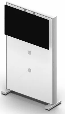 Produktbild von Quadrifoglio Trennwand Box Screen weiß 101,5 x 178,5 cm