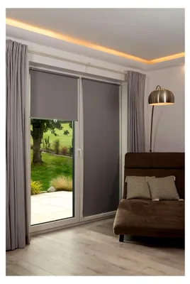 Produktbild von K-home Verdunklungsrollo/Springrollo, Grau, 65 cm x 150 cm (B x L)