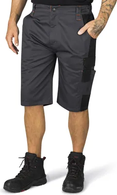 Produktbild von HERO by John Medoox AKRON WORKWEAR Herren Arbeits- 3/4-Hose Regular Fit S anthra/black