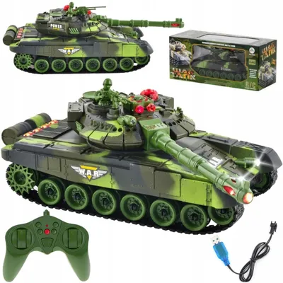 Produktbild von Großer Fernsteuerbarer Kampfpanzer Mit Licht Und Sound In Grün.