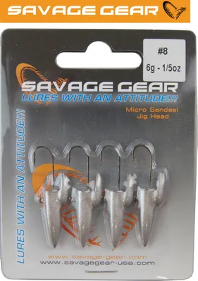 Produktbild von Savage Gear LRF Micro sandeel Jigghead - 4 x 6g Jighaken