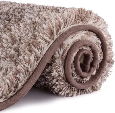 Produktbild von Unyqoos® Hochflor rutschfeste Badematte mit weichen Mikrofasern und Wasserabsorption