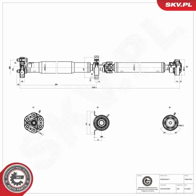 Produktbild von ESEN SKV Kardanwelle Gelenkwelle Achsantrieb für BMW X5 (E53) 76SKV046