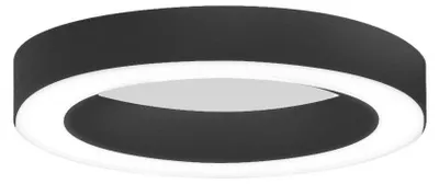 Productafbeelding van FLOR P/M Plafondlamp – 50 W geïntegreerde LED, 3000 K, dimbaar met fase-afsnijding, zwart satijn aluminium, methacrylaat diffuser – Gealuce