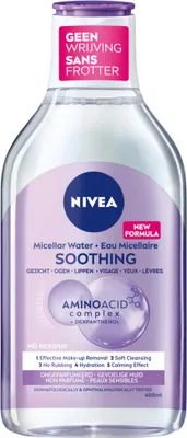 Produktbild von NIVEA – Mizellenwasser – Essentials Soothing – Empfindliche Haut – Mit Aminosäuren & Dexpanthenol – Make-up-Entferner – 400 ml - 1 Stück