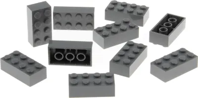 Produktbild von 10x Lego Bau Stein 2x4x1 neu-dunkel grau Basic Star Wars 4211085 15589 3001