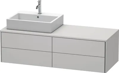 Produktbild von Waschtischunterbau XSQUARE 400x1400x548mm Be li No weiß seidenmatt nordic weiß seidenmatt