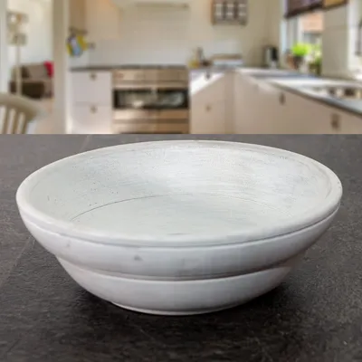 Produktbild von Holzschüssel, Klein, weiß, in Shabby- Chick