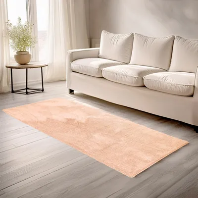 Image de Tapis Garronda pour salon, rose, 100 x 200 cm – Tapis à poils courts pour chambre à coucher et chambre d'enfant, tapis de couloir et de chambre d'enfant GD-0145