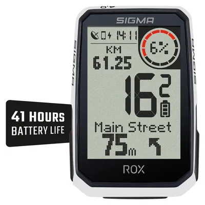 Image de Ordinateur Sigma Sport ROX 4.0 Endurance blanc avec kit HR