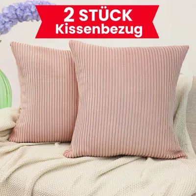 Produktbild von 2 Stück - 50x50 cm Kissenbezüge - 2er Set Kissenbezug - Kissenhüllen - Zierkissenbezüge für Sofakissen Dekokissen Kissen Zierkissen - Elfenlicht