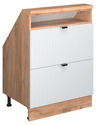 Zdjęcie produktu dla Szafa skosna Vicco Rion Białe pofałdowanie 60 x 81.6 cm z 2 szufladami, Model 59725