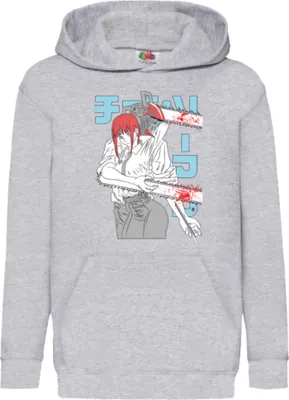 Produktbild von Kinder Kapuzenpullover Manga Japan Anime Comics Animation Chainsaw Anime manga Man 12, 12-13-Jahr -одини / Grau