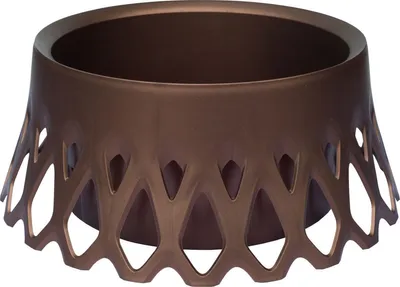 Produktbild von Plastia Roseta Grabschale mit Wasserspeicher - Runde Pflanzschale für Friedhof - Frostsicher Blumentopf aus Hochwertigem Kunststoff, Ø 30 cm, Bronze