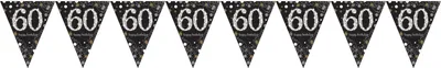 Produktbild von Amscan Geburtstagsgirlande 60:Geburtstag 396 cm schwarz/silber
