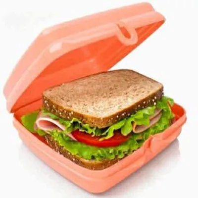 Produktbild von TUPPERWARE To Go Sandwich-Box Pfirsich Brotbox Schule Pausenbrotbehälter