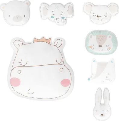 Produktbild von Kikkaboo Babykissen Plüschtier, Kuschelkissen, Figurenkissen, ab Geburt rosa