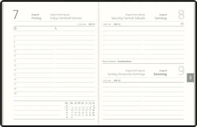 Produktbild von Taschenkalender 1T/1S Zettler farblich sortiert