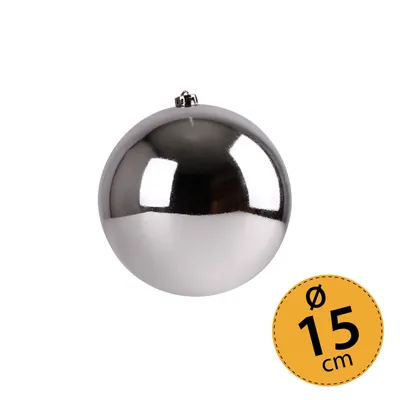 Produktbild von Christbaumkugel Weihnachtskugel ⌀ 15 cm Silber Baumschmuck Deko-Kugel glänzend