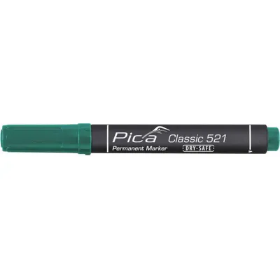 Imagen del producto de Rotulador permanente Pica de 2-6 mm, punta cónica, color verde