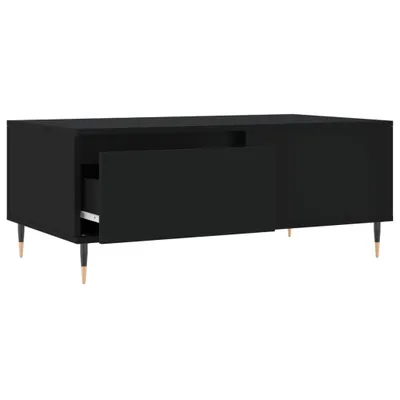 Image de Table basse Noir 90x50x36,5 cm Bois d'ingénierie