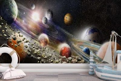 Zdjęcie produktu dla DECO WALLS Tapeta do pokoju dziecięcego Cosmos - Wyjątkowa trwałość XXL 240x360 cm