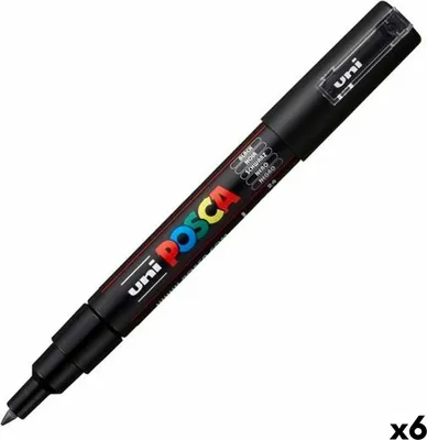 Image de Stylo feutre POSCA PC-1M noir (6 pièces)