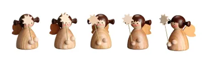 Produktbild von Tischdekoration Engelsgruppe natur mit Stern Höhe 4 cm