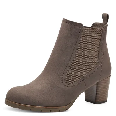 Productafbeelding van MARCO TOZZI Dames enkellaarsjes, slip-on model, bruin (PEPPER), maat 41 EU