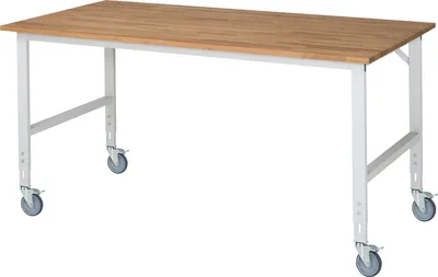Produktbild von Rau Fahrbarer Arbeitstisch Tom (4 LR), B2000xT1000xH910-1230mm, B-Platte-25mm
