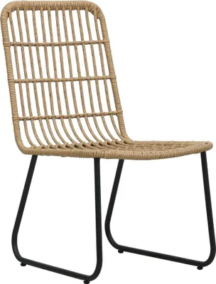 Produktbild von vidaXL Gartenstühle 2 Stk. Poly Rattan Eiche