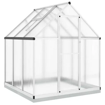 Produktbild von Gewächshaus mit Fundamentrahmen Silbern 169x169x202 Aluminimum