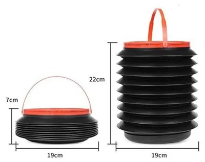 Produktbild von Camping Angeln Faltbarer Korb Wascheimer Auto Mülleimer Kofferraum Organizer Mülleimer mit Deckel Organizer für die Aufbewahrung von Autos 4 Liter