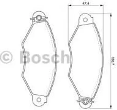 Produktbild von Bosch Bremsbelagsatz, Scheibenbremse 0 986 424 453