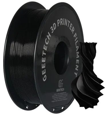 Produktbild von 3D-Drucker Filament - PETG 1,75 mm - 1 kg Spule - Vakuumverpackt - Schwarz