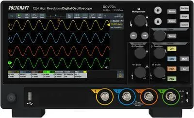 Produktbild von Voltcraft DOV704 Digital-Oszilloskop 70 MHz 4-Kanal 1.25 GSa/s 50 Mpts 12 Bit Digital-Speicher (VC-16753910)