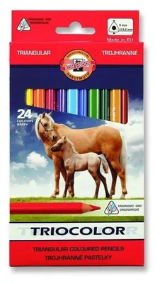 Productafbeelding van TRIOCOLOR 3144, driehoekige viltstiften, 24 kleuren, 9 mm, artikelnummer 7427