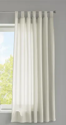 Produktbild von 1er Set Vorhang Schal Schlaufen »Berlin« HxB 175x140 cm Creme Blickdicht Microsatin Lichtdurchlässig Kräuselband Uni Matt, 20400N