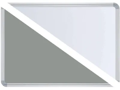 Produktbild von Stellwandtafel Pinntafel/Whiteboard B1400xH600xT22mm grau/weiß