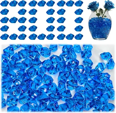Imagen del producto de Dekosteine acrílicos, color azul, 800 unidades, 1,4 x 1,1 cm, para decoración de mesas y eventos