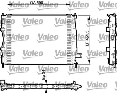 Produktbild von VALEO 735380 Kühler Wasserkühler Motorkühler für NISSAN Qashqai / Qashqai +2 I (J10, NJ10)