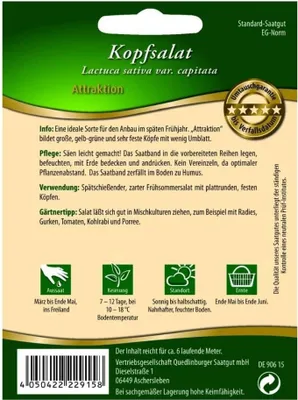 Produktbild von Saatband Kopfsalat, Attraktion